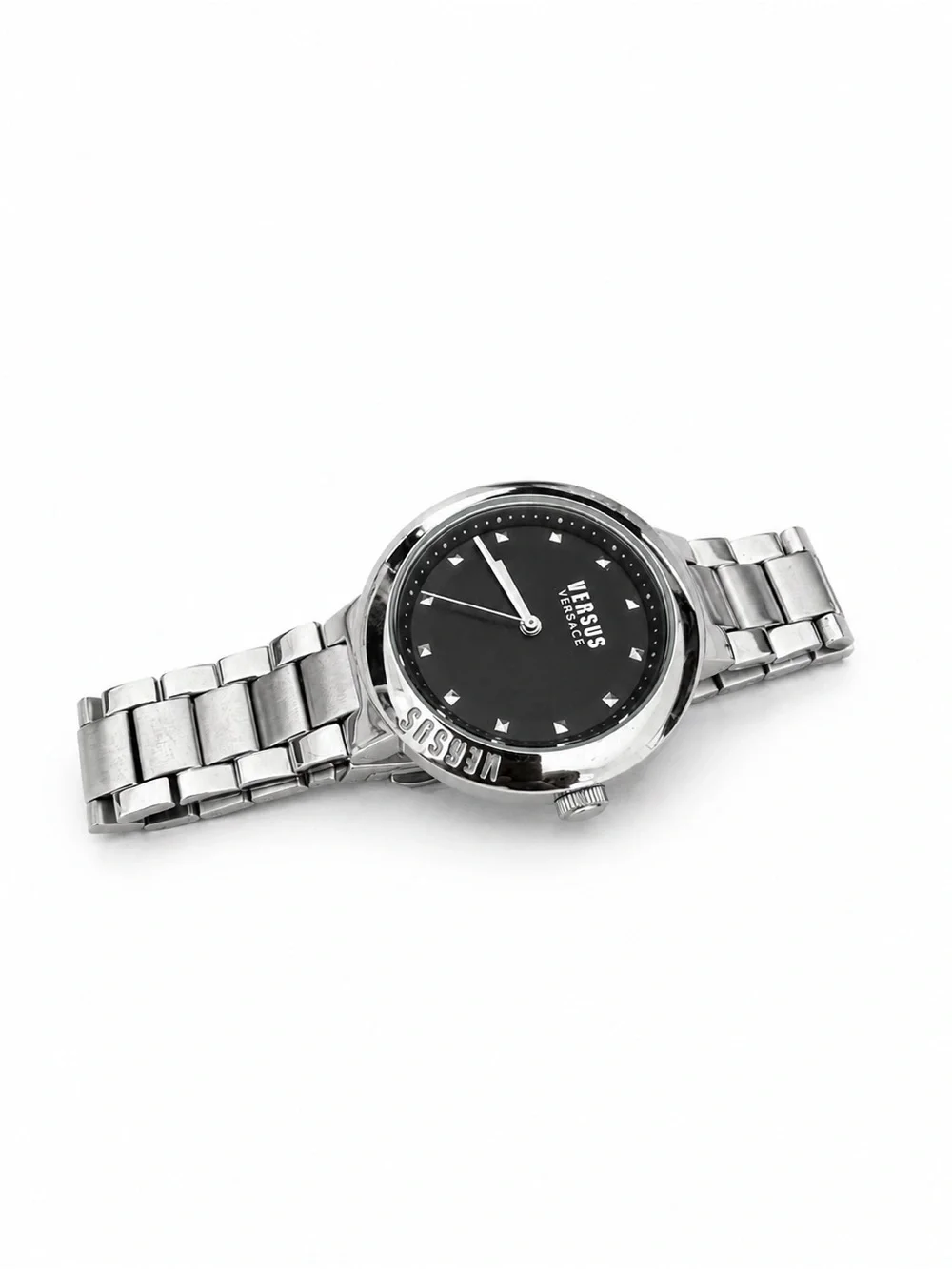 Versus Versace Silver Black Stainless Steel Bracelet Watch